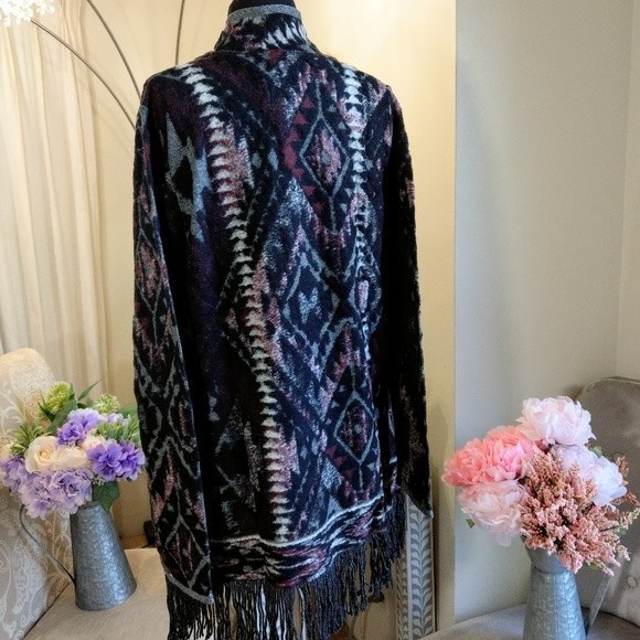 🍒NWT🍒 LUCKY BRAND BOHO FRINGE CARDIGAN - Picture 6 of 8